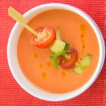 Tomaten-Melonen-Gazpacho