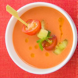 Tomaten-Melonen-Gazpacho