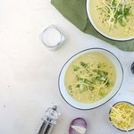 Kartoffel-Cheddar-Suppe